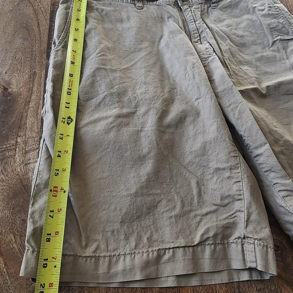 Patagonia Shorts Mens 34 Khaki All Wear Hemp Organic Cotton Chino Flat Front